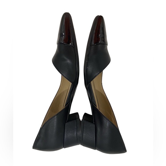 Naturalizer Hayden Black Leather & Patent Leather Ballet D'Orsey  Flats-Size 6.5 - Picture 3 of 8